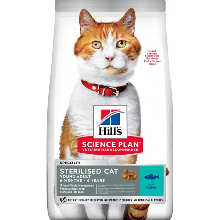 Science Plan aliment pour Chat Adulte Stérilisé au thon 1,5kg - Hill's à 27,50 € - Hill's - 607282 - Hill's