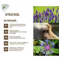 Eyes'eol Lotion douce pour les yeux 100% hydrolats 100ml - Essence of Life (chien, chat, rongeur) EYESL125 Essence Of Life 11...