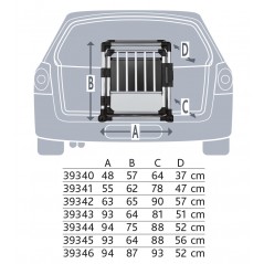 Box de transport en aluminium XL 94x87x93cm - Trixie - 369,00 € - Trixie - 4011905393469 - Ornibird SRL