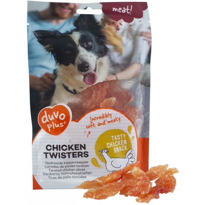 Twisters de poulet 80gr +/-12st - Duvo+ Twisters de poulet 80gr +/-12st - Duvo+