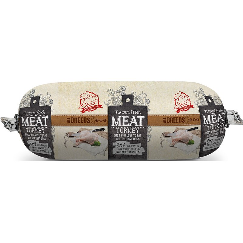 Saucisse pour chien Dinde 600gr Saucisse pour chien Dinde 600gr