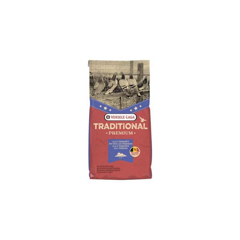 Traditional Premium - Mélange de haute qualité pour jeunes pigeons, avec du petit maïs cribs 20kg