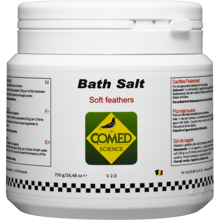 Bath Salt, sel de bain pour un plumage très doux 750gr - Comed à 9,50 € - Comed - 82405 - Produits de Soins