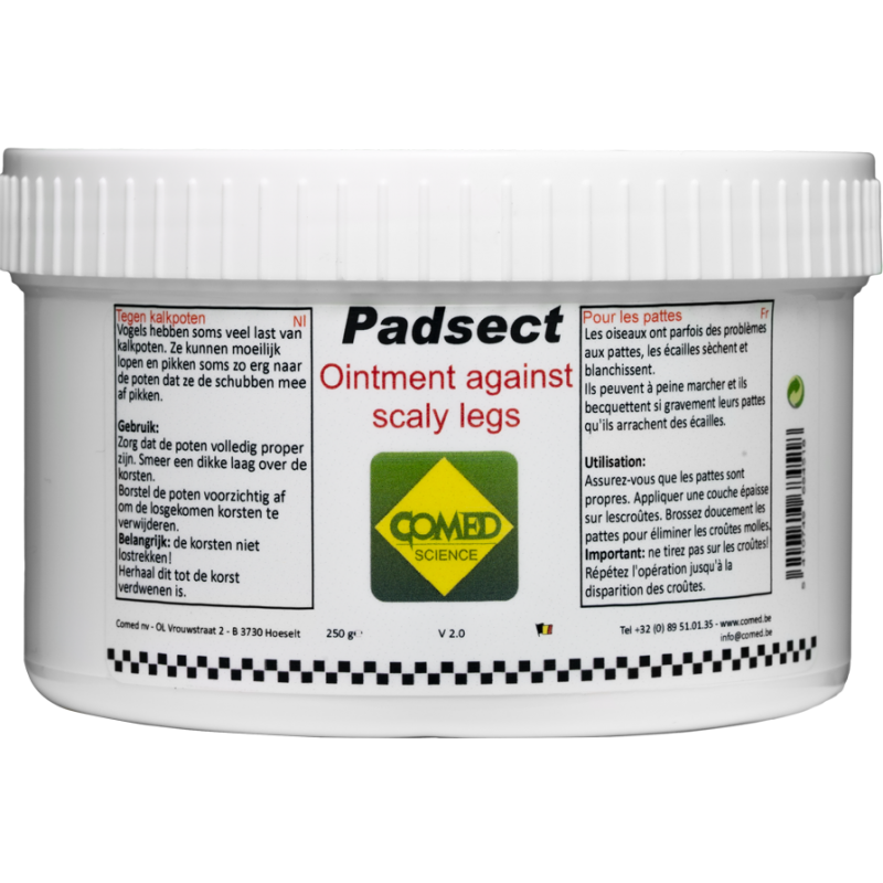 Padsect, pommade contre les pattes croûteuses 250gr - Comed Padsect, pommade contre les pattes croûteuses 250gr - Comed
