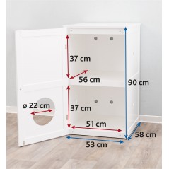 Cabane pour chat avec deux compartiments 53x90x58cm - Trixie - 159,00 € - Trixie - 4011905702391 - Ornibird SRL