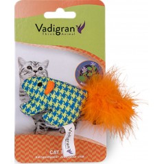 Jouet chat Fancy vert à carreaux 12cm - Vadigran - 4,65 € - Vadigran - 5411468171631 - Ornibird SRL