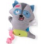 Jouet chien Scary raton-laveur avec os 17,5cm - Vadigran