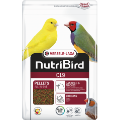 C19 Tropical Granulés extrudés - aliment d'élevage pour canaris, oiseaux exotiques et indigènes 3kg - Nutribird 422109 Nutrib...