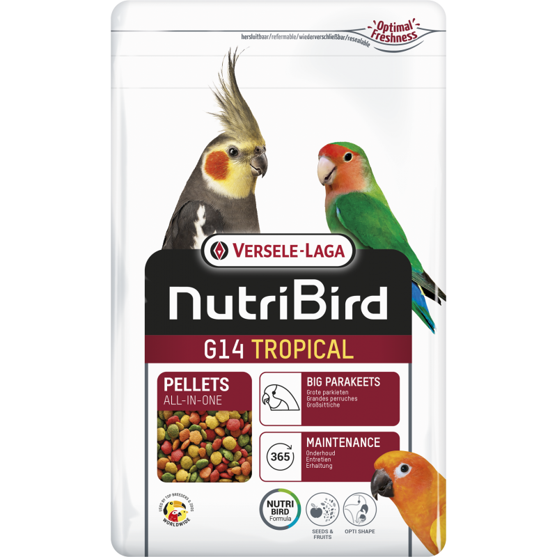 G14 Tropical Granulés extrudés - aliment d'entretien pour grandes perruches 3kg - Nutribird 422116 Nutribird 18,75 € Ornibird