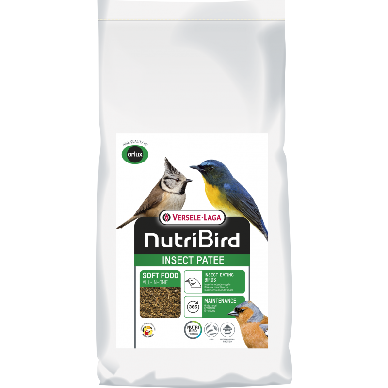 Insect Patée Aliment complet pour oiseaux insectivores 20kg - Nutribird Insect Patée Aliment complet pour oiseaux insectivores 20kg - Nutribird