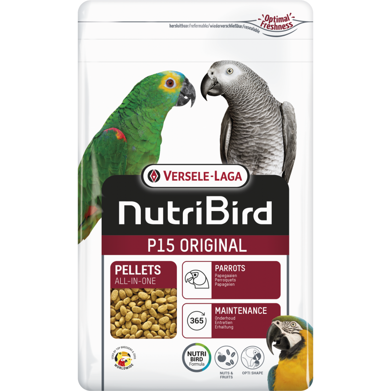 P15 Original Granulés extrudés - aliment d'entretien pour perroquets 1kg - Nutribird 422125 Nutribird 9,80 € Ornibird