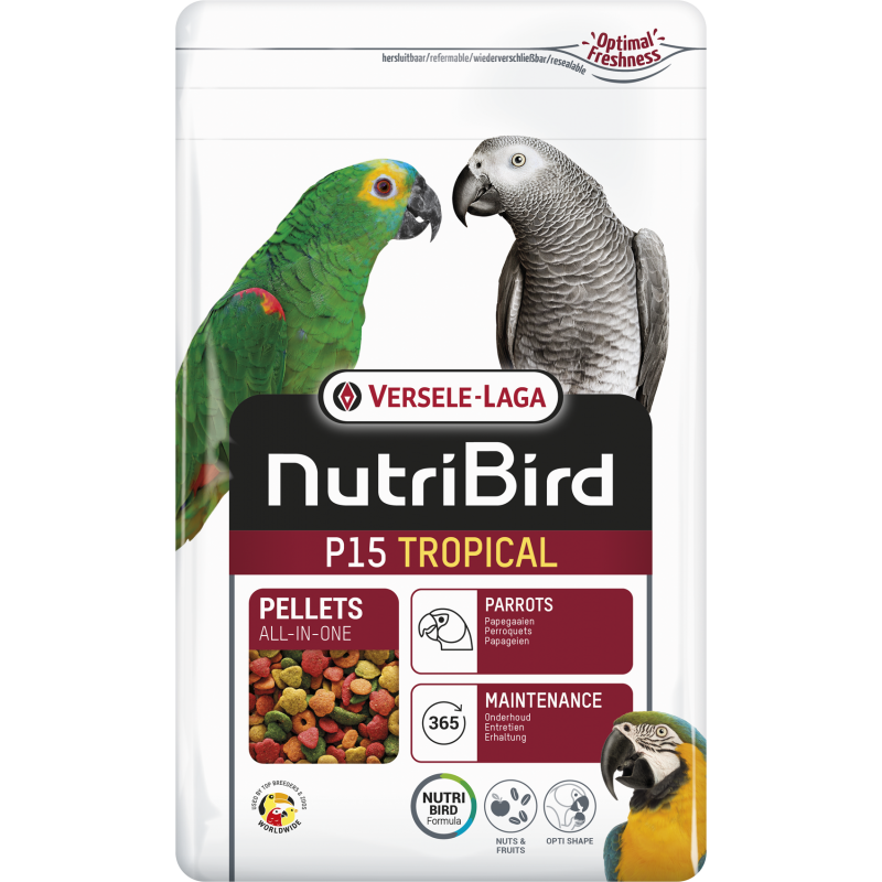 P15 Tropical Granulés extrudés - aliment d'entretien pour perroquets 3kg - Nutribird 422129 Nutribird 26,10 € Ornibird