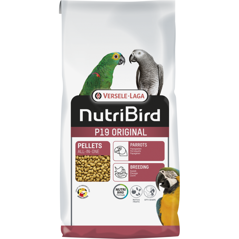 P19 Original Granulés extrudés - aliment d'élevage pour perroquets 10kg - Nutribird 422131 Nutribird 52,70 € Ornibird