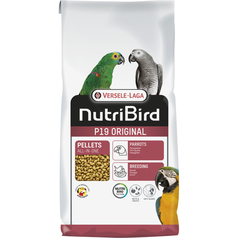 P19 Original Granulés extrudés - aliment d'élevage pour perroquets 10kg - Nutribird P19 Original Granulés extrudés - aliment d'élevage pour perroquets 10kg - Nutribird