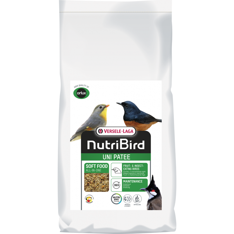 Uni Patée Aliment complet pour oiseaux frugivores et insectivores 25kg - Nutribird 422148 Nutribird 96,40 € Ornibird