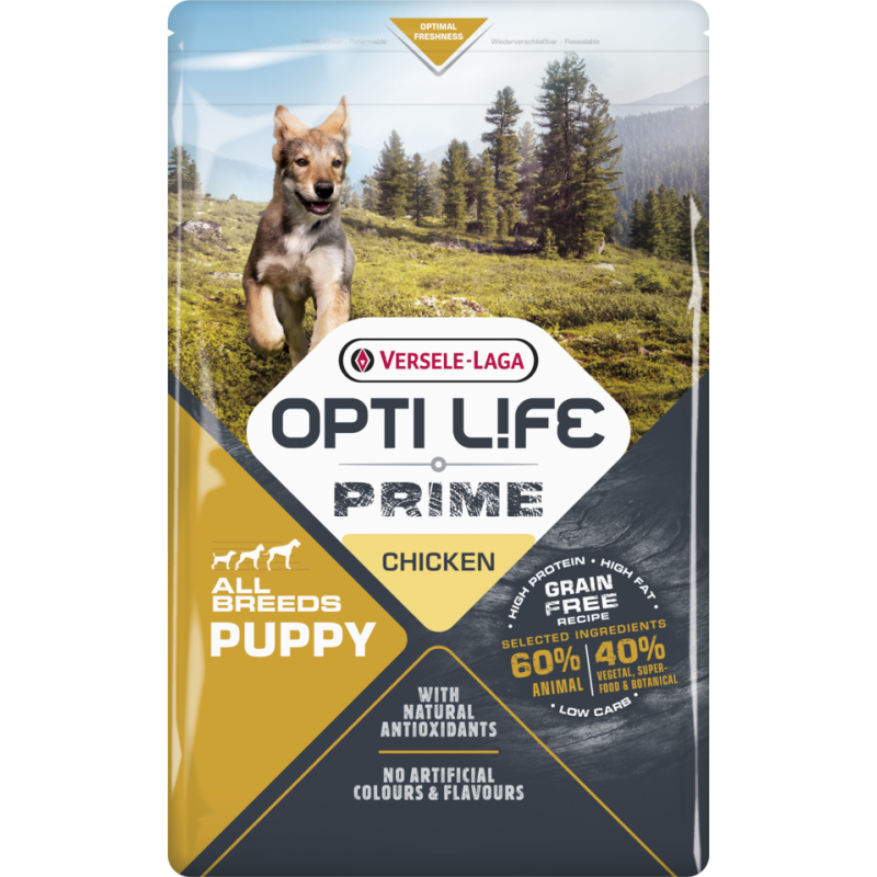 Prime Puppy All breeds sans céréales au poulet 2,5kg - Opti Life 433064 Opti Life 20,80 € Ornibird