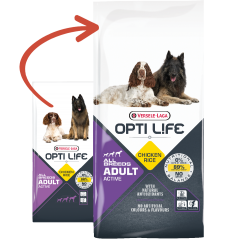 Adult Active All breeds - chiens adultes et activif - Poulet 12,5kg - Opti Life à 66,25 € - Opti Life - 431132 - Opti Life