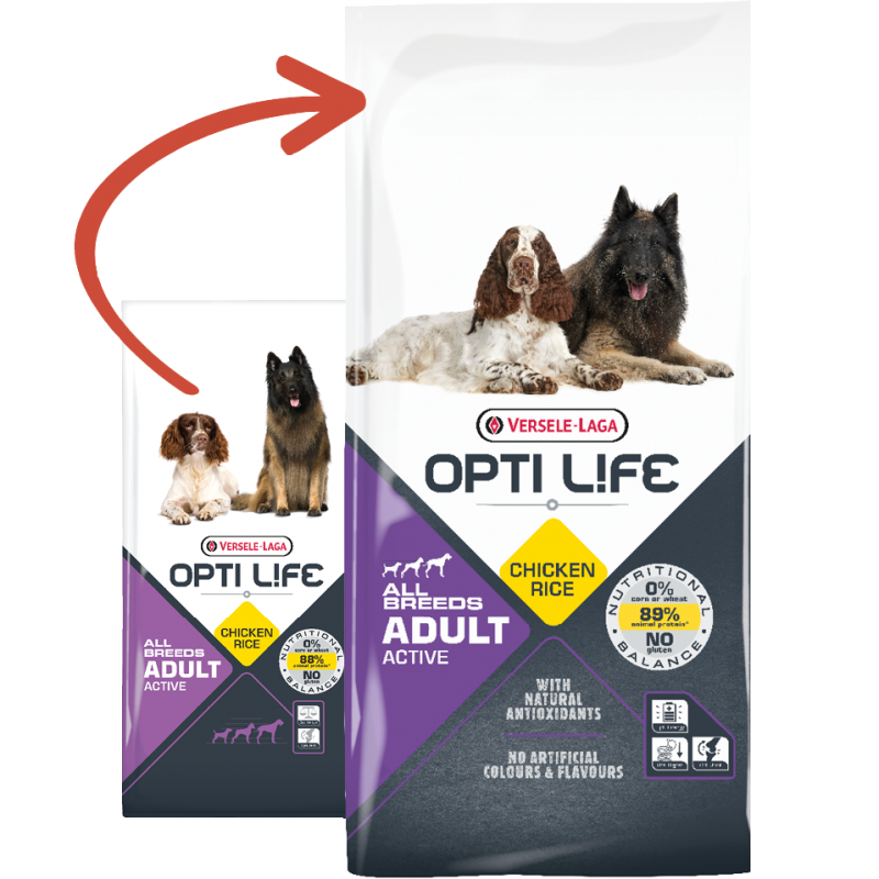 Adult Active All breeds - chiens adultes et activif - Poulet 12,5kg - Opti Life 431132 Opti Life 65,35 € Ornibird