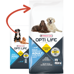 Adult Sterilised/Light Medium & Maxi - grands & moyens chiens adultes - Poulet 12,5kg - Opti Life 431136 Opti Life 65,00 € Or...