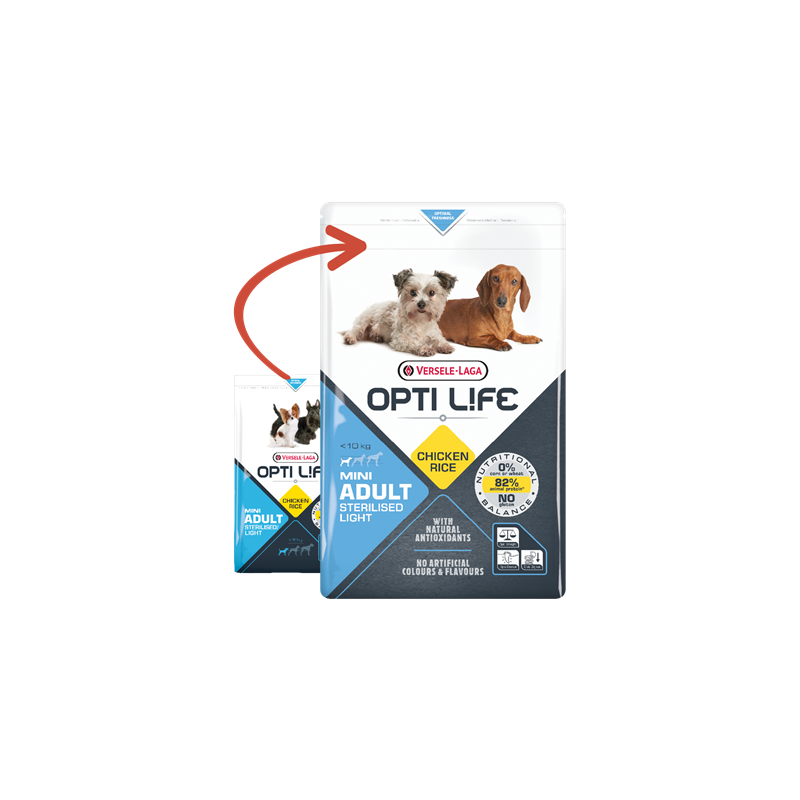 Adult Sterilised/Light Mini - petits chiens adultes - Poulet 7,5kg - Opti Life 431138 Opti Life 41,30 € Ornibird