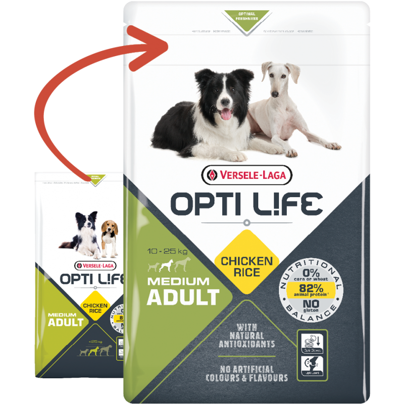 Adult Medium - chiens moyens adultes - Poulet 2,5kg - Opti Life 431142 Opti Life 17,10 € Ornibird