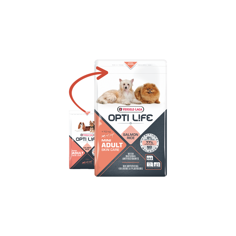 Adult Skin Care Mini - petits chiens - Saumon 7,5kg - Opti Life 431149 Opti Life 43,15 € Ornibird