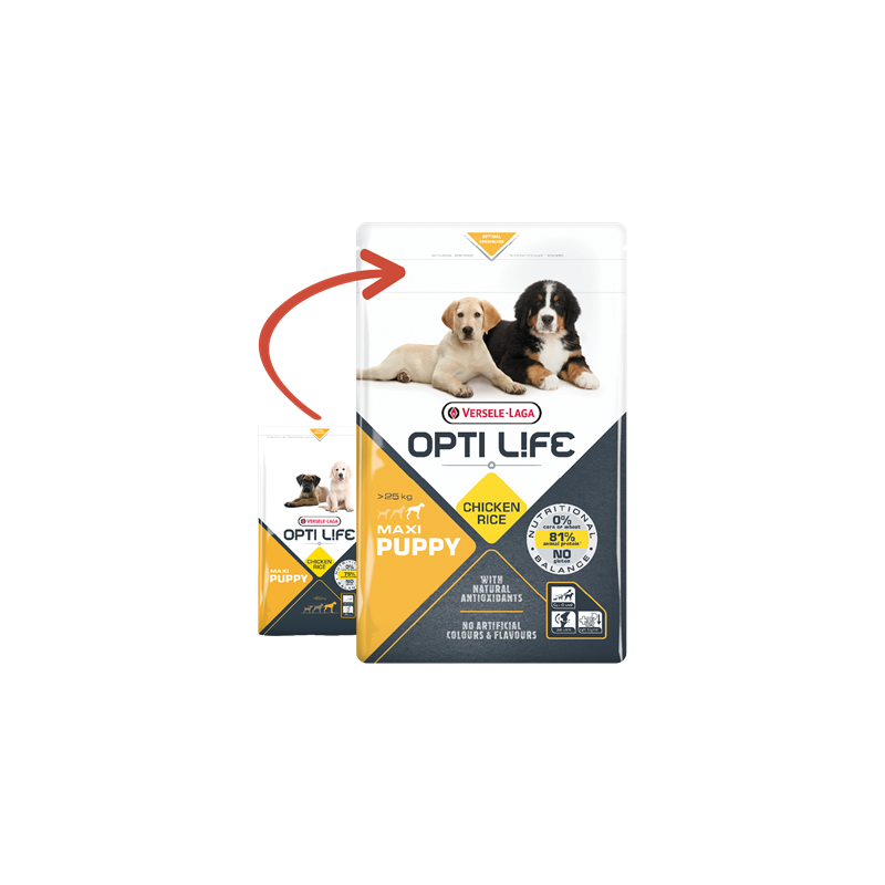 Puppy Maxi - grandes races - Poulet 12,5kg - Opti Life