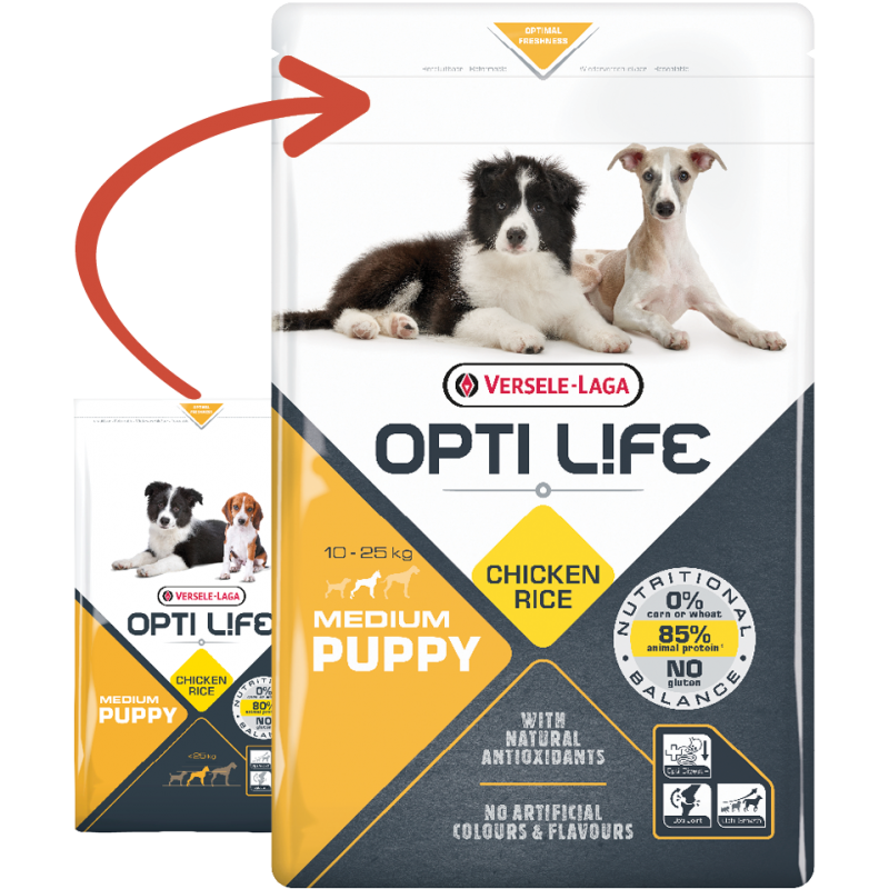 Puppy Medium Poulet 12,5kg - Opti Life 431154 Opti Life 65,30 € Ornibird