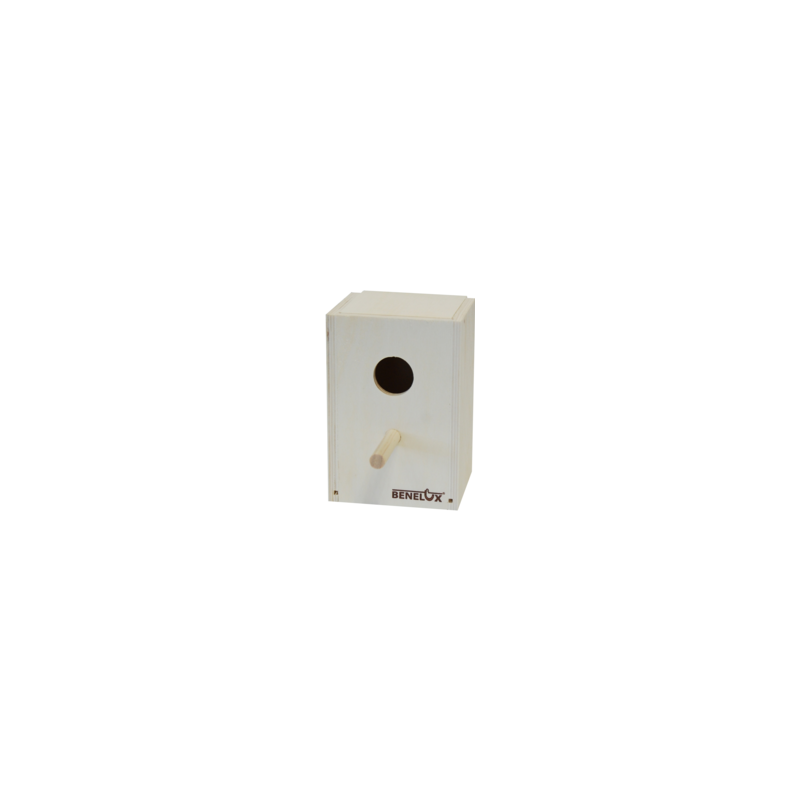 Nid en bois pour oiseaux exotiques vertical 15,5x10x14,5cm