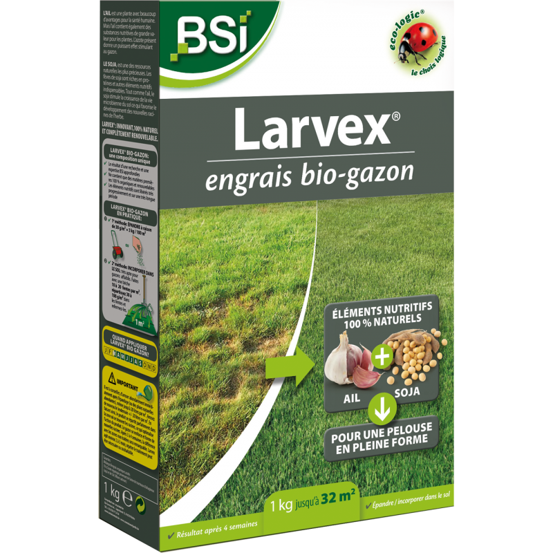 Larvex engrais bio gazon 1kg - BSI 61991 BSI 16,95 € Ornibird