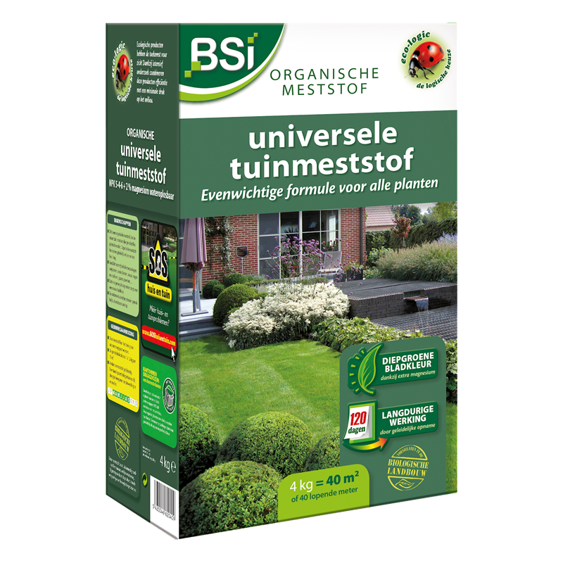 Engrais universel bio jardin 4kg - BSI Engrais universel bio jardin 4kg - BSI