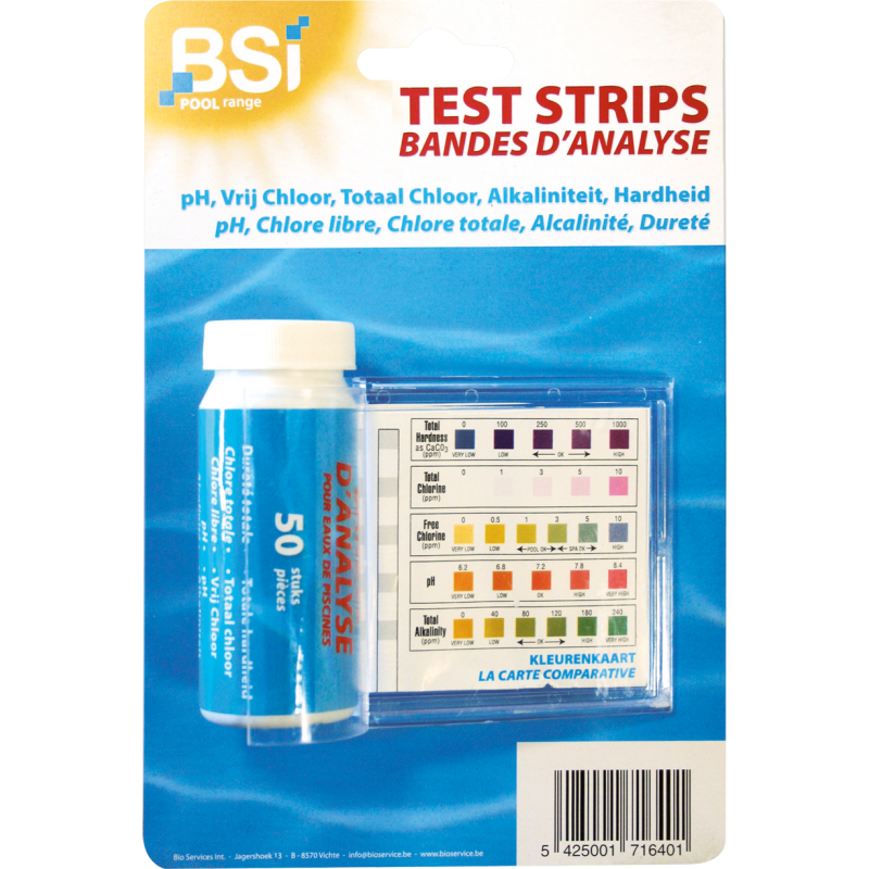 Test strips, bandes d'analyse eau de piscine (50 pcs) - BSI 6401 BSI 15,95 € Ornibird