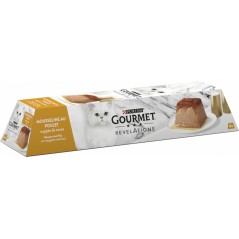 Révélations - Mousseline au poulet 4x57gr - Gourmet à 3,99 € - Purina - 12455619 - Gourmet