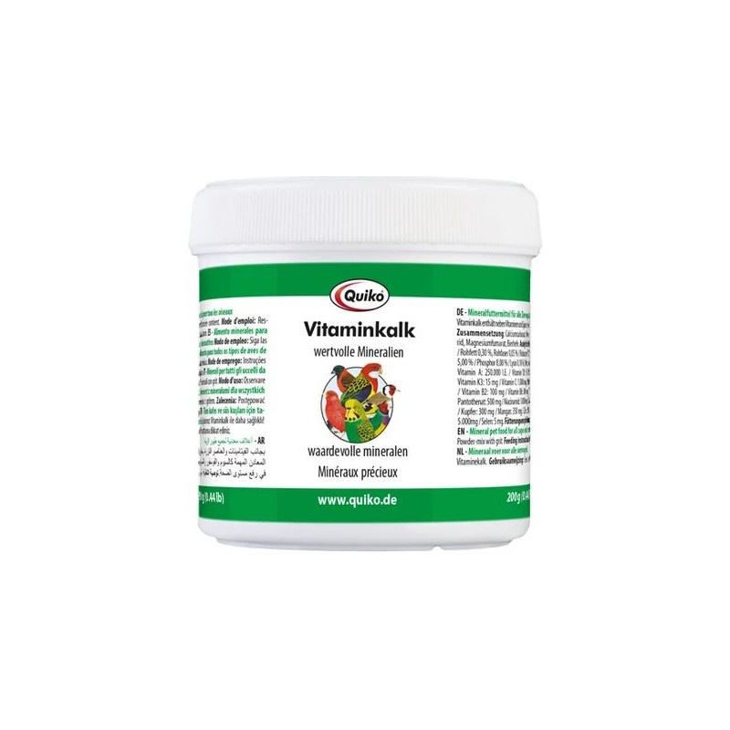 Chaux vitaminé, apport en minéraux 200gr - Quiko Chaux vitaminé, apport en minéraux 200gr - Quiko