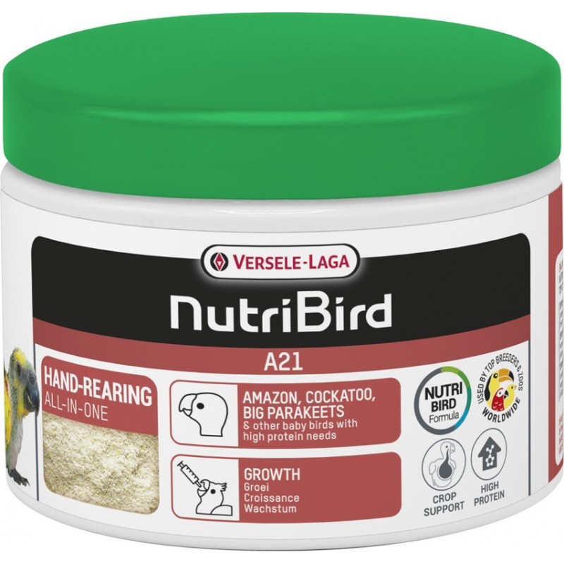 A21 Elevage à la main pour toutes sortes d'oisillons ayant un besoin élevé en protéines 250gr - Nutribird 422173 Nutribird 6,...