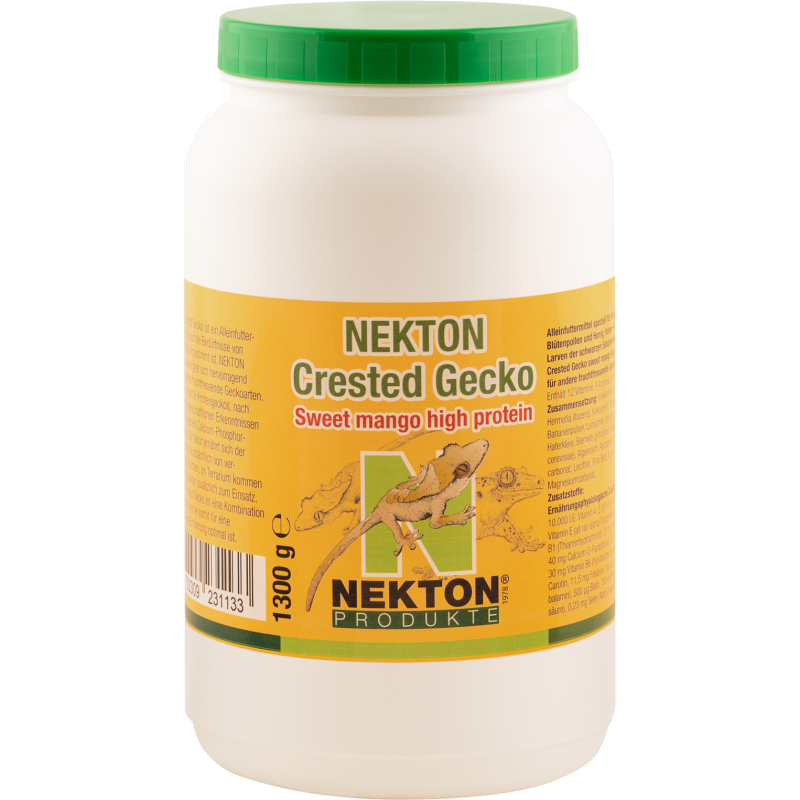 Nekton Crested Gecko mangue 1,3kg - Aliment complet sucrée hyperprotéiné - Nekton