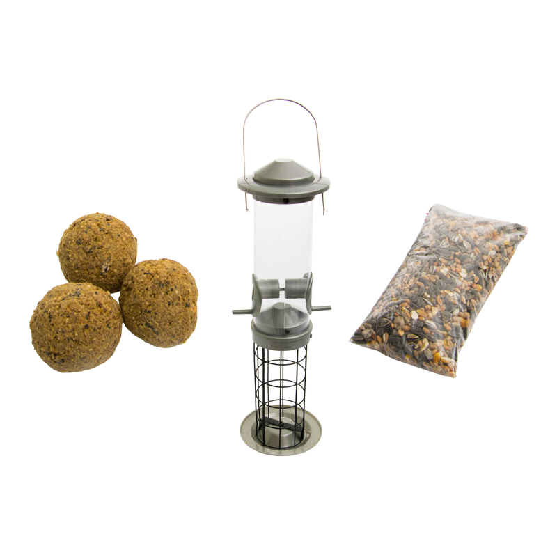 Set mangeoire double + nourriture/boules