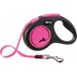Flexi New NEON Laisse sangle Rose Fluo S/5m - Flexi