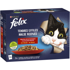 Tendres Effilés Sélection de la campagne en gelée 12x85gr - Felix à 7,29 € - Purina - 12471283 - Felix