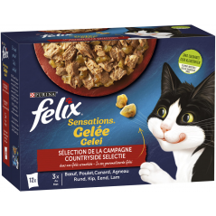 Sensations Sélection de la campagne en gelée 12x85gr - Felix à 7,29 € - Purina - 12471609 - Felix