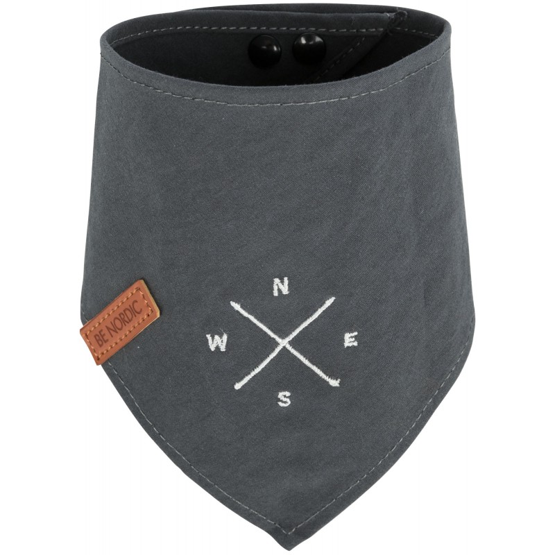 BE NORDIC Bandana Rose des vents S/30cm gris foncé - Trixie