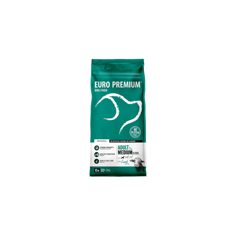 Medium Adult Lamb & Rice 3kg - Euro Premium 62112 Euro Premium - Dog Food 21,50 € Ornibird