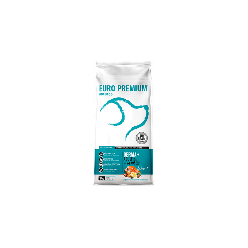 Adult Derma+ 10kg - Euro Premium 62154 Euro Premium - Dog Food 65,90 € Ornibird