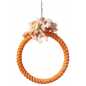 Jouets pour oiseaux Anneaux de corde coton M/Orange