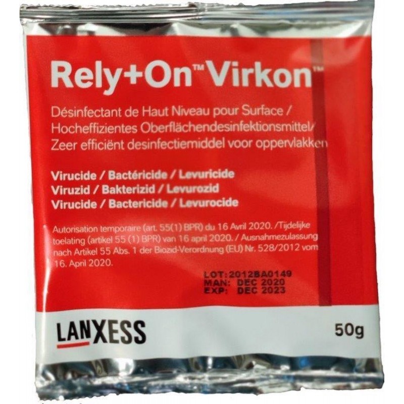 Rely+On Désinfectant 50gr - Virkon Rely+On Désinfectant 50gr - Virkon
