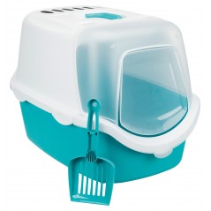 Bac à litière Vico Open Top, avec couvercle 40x40x56cm Turquoise/Blanc - Trixie - 28,00 € - Trixie - 4011905403458 - Ornibird SRL