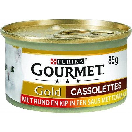 Gold - Les cassolettes Chicken 85gr - Gourmet à 1,09 € - Purina - 12475312 - Gourmet