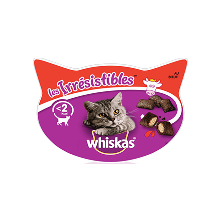 Les irrésistibles Boeuf 8gr - Whiskas à 2,39 € - Whiskas - 176310 - Whiskas