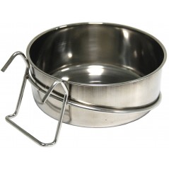 Mangeoire en inox avec crochets 7cm à 3,45 € - Ost-Belgium - 89301071 - Mangeoires