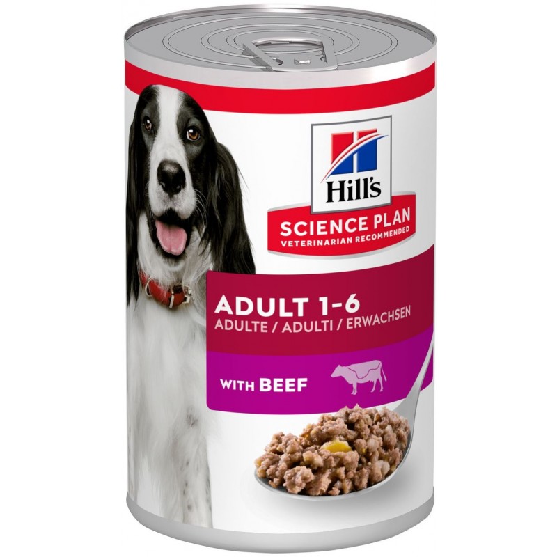 Science Plan Aliment pour chien adulte au boeuf 370gr - Hill's Science Plan Aliment pour chien adulte au boeuf 370gr - Hill's